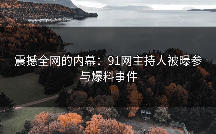 震撼全网的内幕：91网主持人被曝参与爆料事件